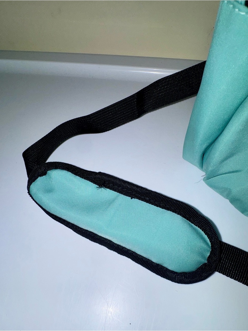 NWOT Aqua Drawstring Water Bottle Carrier with Straps - Picture 6 of 11